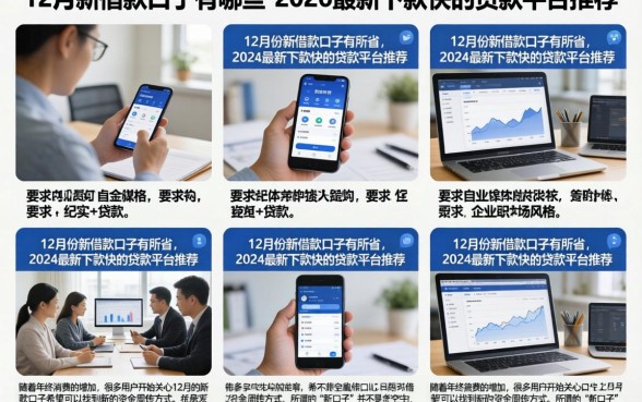 12月份新借款口子有哪些,2026最新下款快的贷款平台推荐