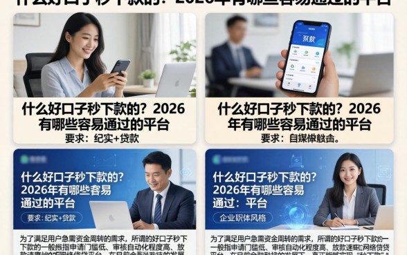 什么好口子秒下款的?2026年有哪些容易通过的平台