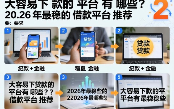 大容易下款的平台有哪些？2026年最稳的借款平台推荐