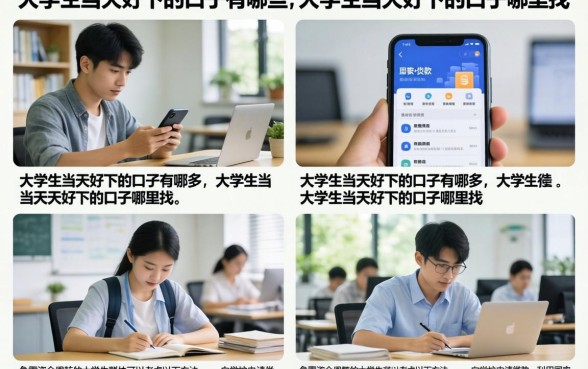 大学生当天好下的口子有哪些,大学生当天好下的口子哪里找