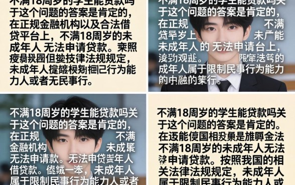不满18周岁可以贷款吗？未满18岁哪里能借钱？
