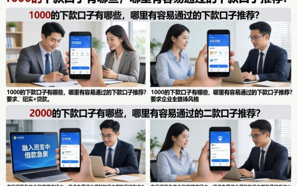 1000的下款口子有哪些,哪里有容易通过的下款口子推荐?