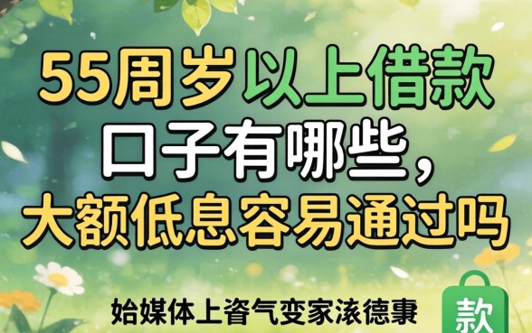 55周岁以上借款口子有哪些，大额低息容易通过吗