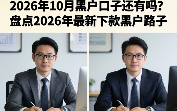 2026年10月黑户口子还有吗？盘点2026年最新下款黑户路子