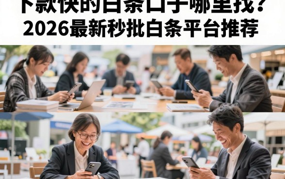 下款快的白条口子哪里找?2026最新秒批白条平台推荐