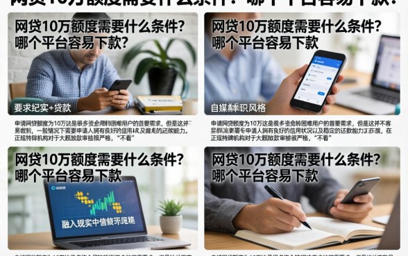 网贷10万额度需要什么条件？哪个平台容易下款？