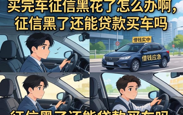 买完车征信黑花了怎么办啊，征信黑了还能贷款买车吗