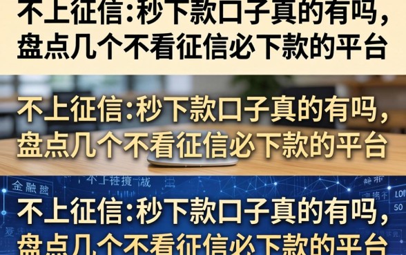 不上征信的秒下款口子真的有吗，盘点几个不看征信必下款的平台
