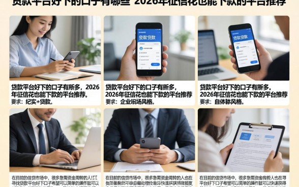 贷款平台好下的口子有哪些，2026年征信花也能下款的平台推荐