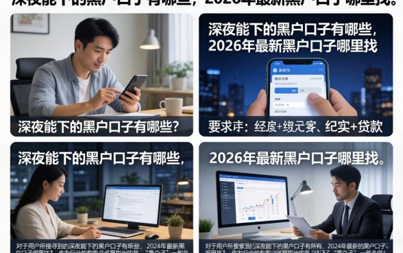 深夜能下的黑户口子有哪些，2026年最新黑户口子哪里找？