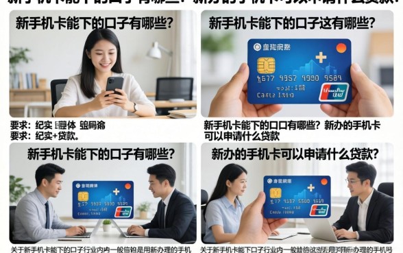 新手机卡能下的口子有哪些？新办的手机卡可以申请什么贷款？
