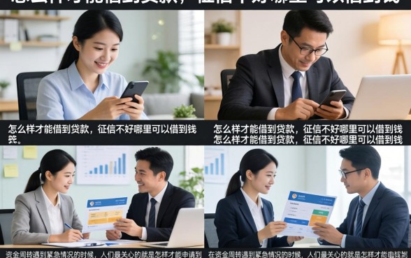 怎么样才能借到贷款，征信不好哪里可以借到钱