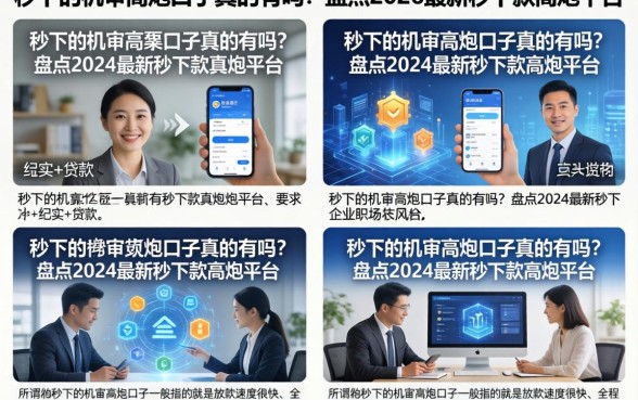 秒下的机审高炮口子真的有吗？盘点2026最新秒下款高炮平台