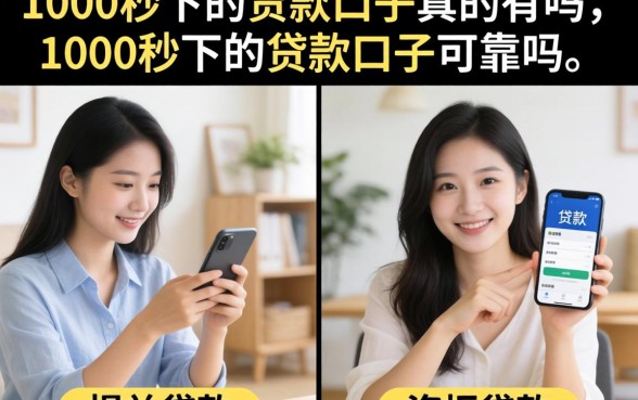 1000秒下的贷款口子真的有吗，1000秒下的贷款口子可靠吗