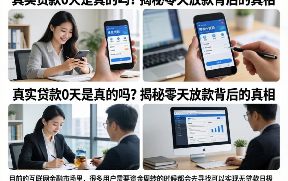 真实贷款0天是真的吗？揭秘零天放款背后的真相