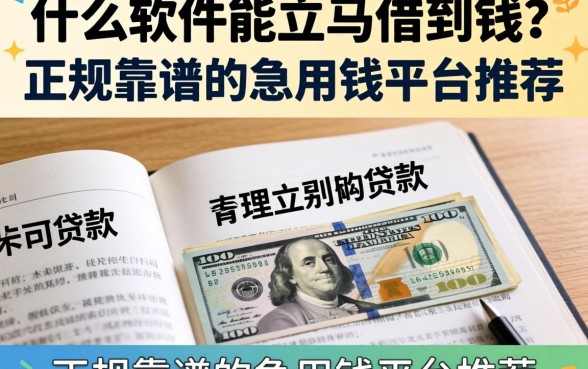 什么软件能立马借到钱？正规靠谱的急用钱平台推荐