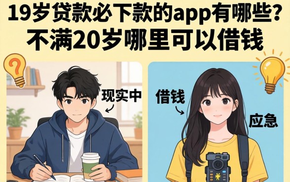 19岁贷款必下款的app有哪些？不满20岁哪里可以借钱？