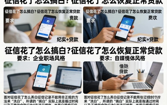 征信花了怎么搞白？征信花了怎么恢复正常贷款
