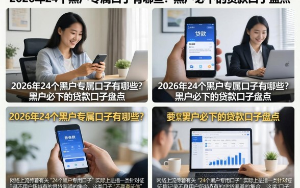 2026年24个黑户专属口子有哪些？黑户必下的贷款口子盘点
