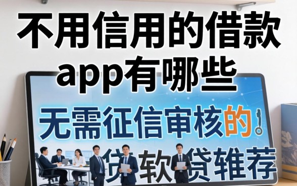 不用信用的借款app有哪些，无需征信审核的贷款软件推荐