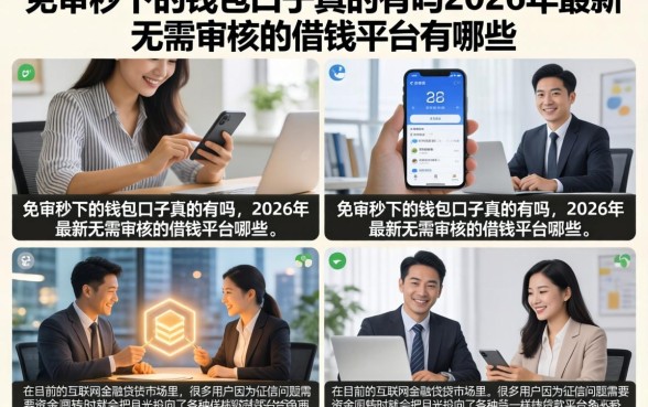 免审秒下的钱包口子真的有吗,2026年最新无需审核的借钱平台有哪些