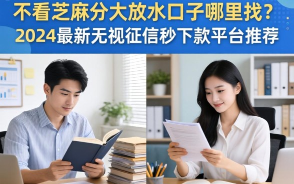 不看芝麻分大放水口子哪里找？2024最新无视征信秒下款平台推荐