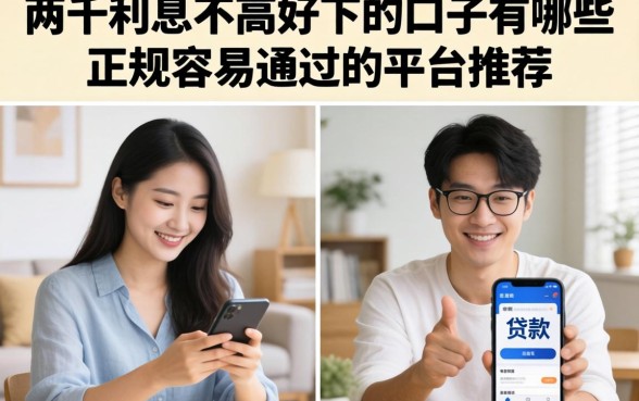 两千利息不高好下的口子有哪些，正规容易通过的平台推荐