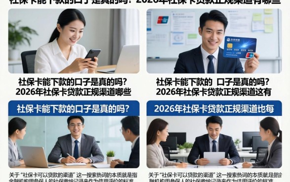 社保卡能下款的口子是真的吗?2026年社保卡贷款正规渠道有哪些