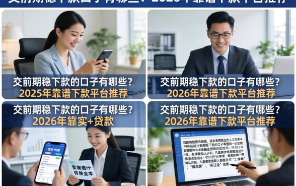 交前期稳下款的口子有哪些?2026年靠谱下款平台推荐