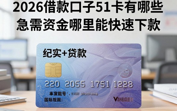2026借款口子51卡有哪些，急需资金哪里能快速下款？