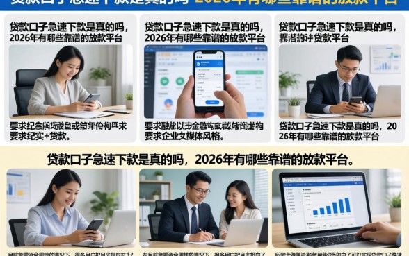 贷款口子急速下款是真的吗，2026年有哪些靠谱的放款平台
