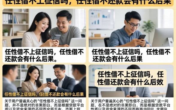 任性借不上征信吗，任性借不还款会有什么后果