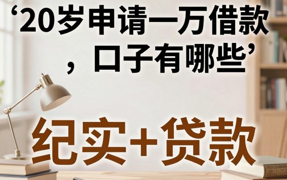 20岁申请一万借款口子有哪些，哪里能借到钱容易通过