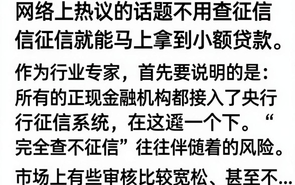 不查征信秒下款小额贷款是真的吗？2024年不查征信能下款的贷款有哪些