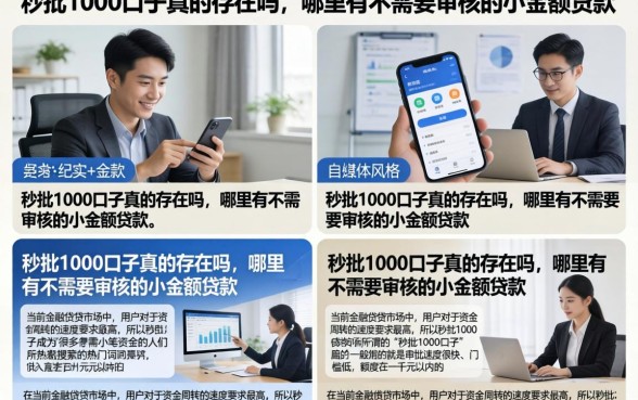 秒批1000口子真的存在吗，哪里有不需要审核的小额贷款