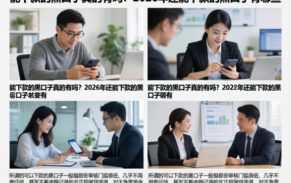 能下款的黑口子真的有吗?2026年还能下款的黑口子有哪些