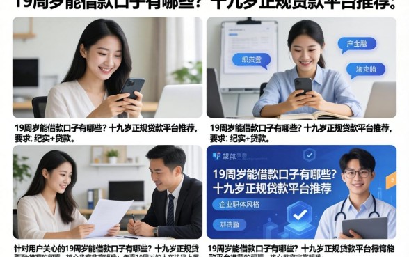 19周岁能借款口子有哪些?十九岁正规贷款平台推荐