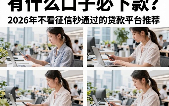 有什么口子必下款?2026年不看征信秒通过的贷款平台推荐