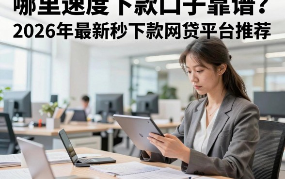 哪里速度下款口子靠谱？2026年最新秒下款网贷平台推荐