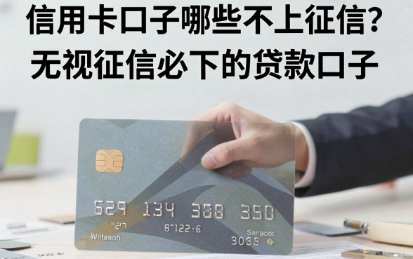 信用卡口子哪些不上征信？盘点无视征信必下的贷款口子