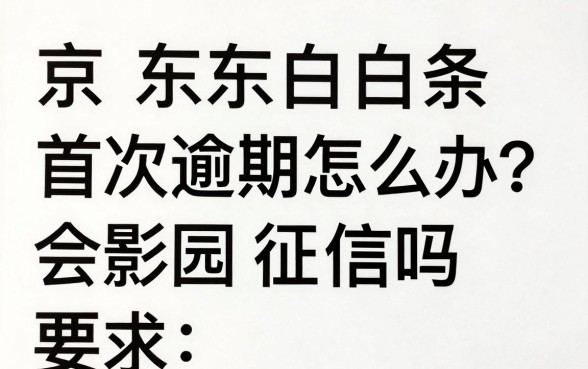 京东白条首次逾期怎么办？会影响征信吗
