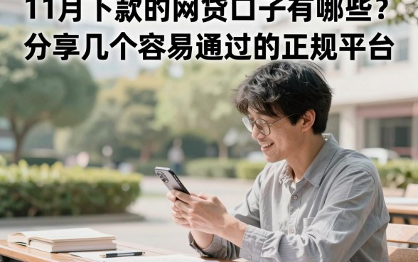 11月下款的网贷口子有哪些?分享几个容易通过的正规平台