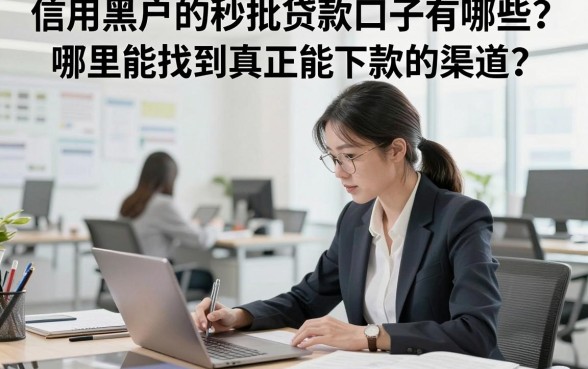 信用黑户的秒批贷款口子有哪些?哪里能找到真正能下款的渠道