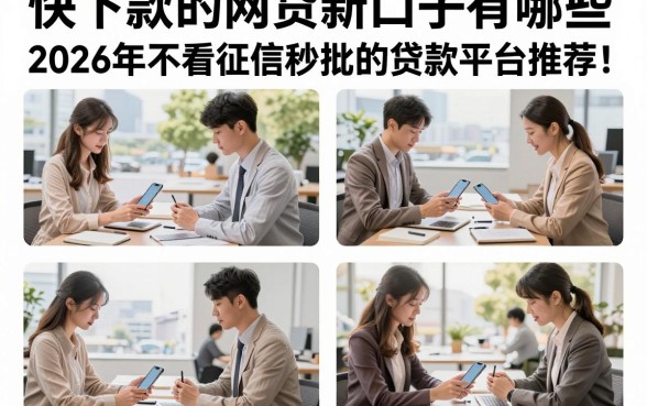 快下款的网贷新口子有哪些，2026年不看征信秒批的贷款平台推荐