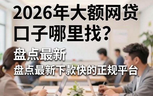 2026年大额网贷口子哪里找?盘点最新下款快的正规平台
