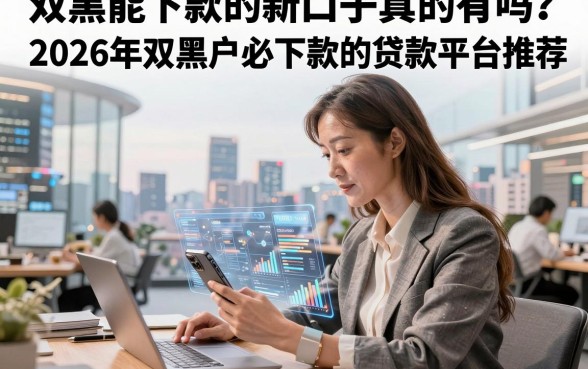 双黑能下款的新口子真的有吗?2026年双黑户必下款的贷款平台推荐