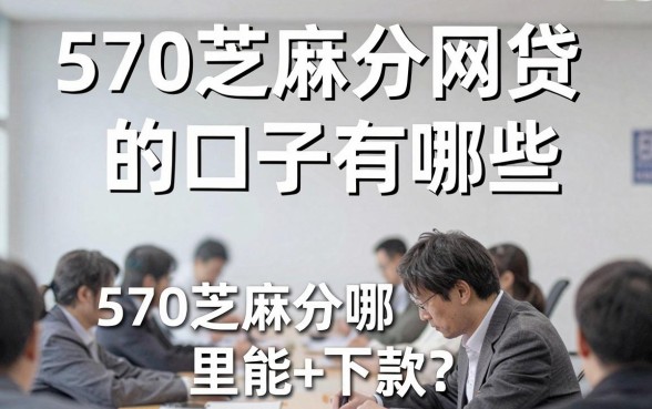 570芝麻分网贷的口子有哪些，570芝麻分哪里能下款？
