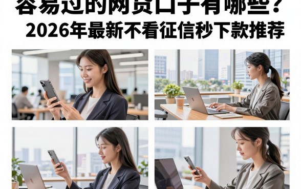 容易过的网贷口子有哪些？2026年最新不看征信秒下款推荐