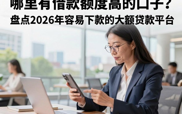 哪里有借款额度高的口子?盘点2026年容易下款的大额贷款平台