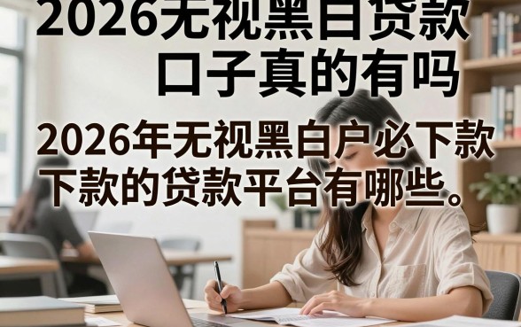 2026无视黑白贷款口子真的有吗,2026年无视黑白户必下款的贷款平台有哪些